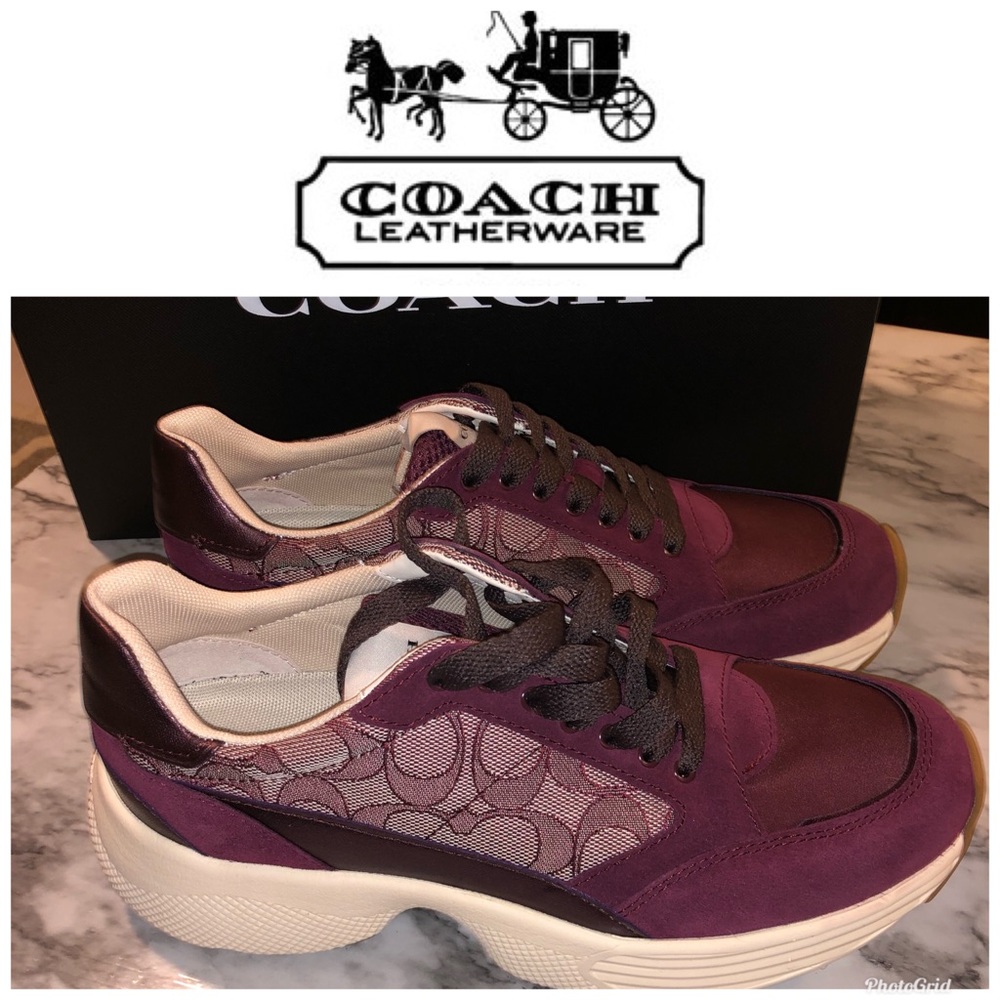 Coach C152 runner - wine colored - size 8